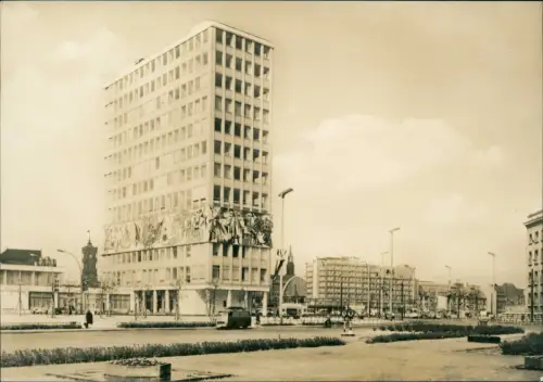 Ansichtskarte Berlin Straßenpartie am haus des Lehrers 1965