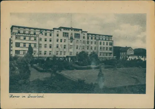 Ansichtskarte Hemer Krankenhaus Lazarett 1948
