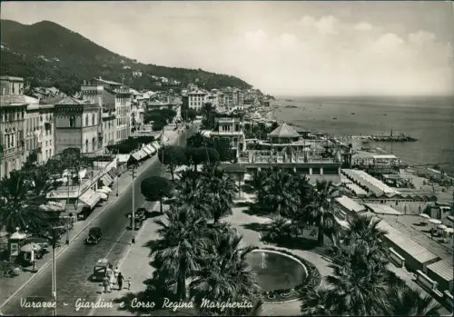 Cartolina Varazze Väze Strandpromenade - Fotokarte 1939