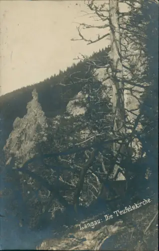 Ansichtskarte Langau Niederösterreich Dir Teufelskirche 1924   gel. Inflafrankatur