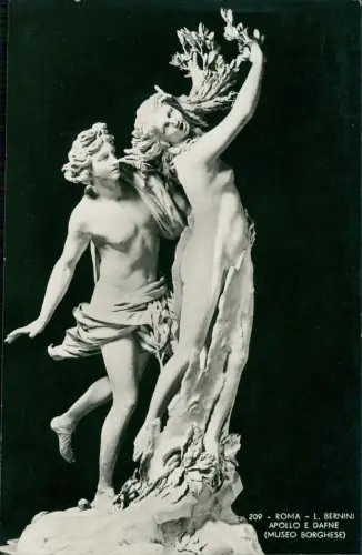 Cartolina Rom Roma BERNINIAPOLLO E DAFNE(MUSEO BORGHESE) 1928