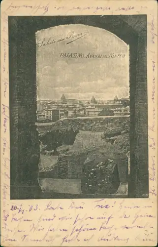 Cartolina Rom Roma Palatino Avanzi del Nifeo 1903