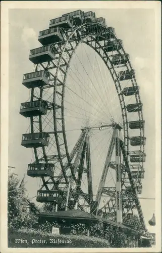 Ansichtskarte Prater-Wien Prater, Riesenrad - Gesamtansicht 1931