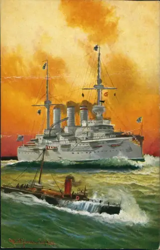 Schiff Kriegsschiffe Marine Linienschiff Braunschweig Hochseetorpedoboot 1911