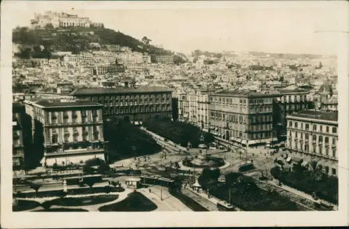 Cartolina Neapel Napoli Piazza Municipio. 1929