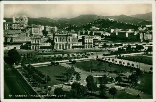 Cartolina Neapel Napoli Piazza Guiseppi Verdi - Fotokarte 1935
