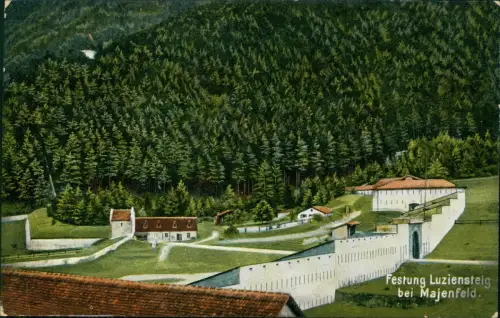 Ansichtskarte Majenfeld Maienfeld Festung Luziensteig 1912