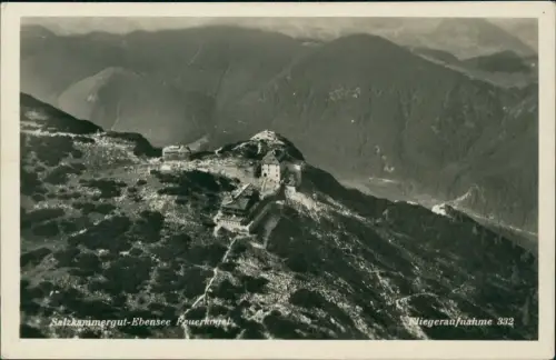 Ansichtskarte Ebensee Salzkammergut Feuerkogel Luftbild Fliegeraufnahme 1931