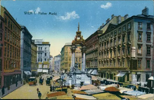 Ansichtskarte Wien Hoher Markt 1914  Stempel Befreiungsfeier 1946