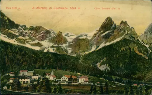 Sankt Martin am Sismunthbach San Martino di Castrozza Stadtblick 1909