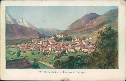Cartolina Roncegno Stadtblick 1916  Südtirol