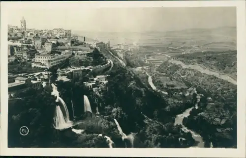 Cartolina Tivoli (Latium) Panorama con Cascatelle. 1929