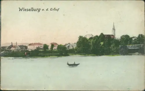 Ansichtskarte Wieselburg Stadt und Erlauf 1921