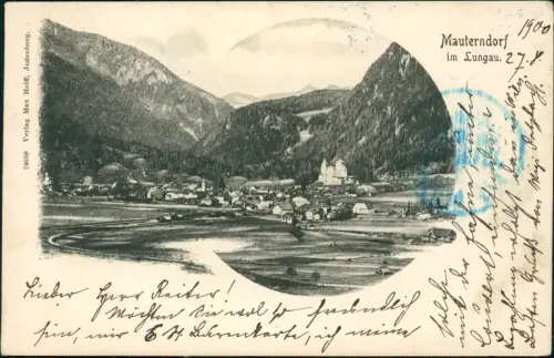 Ansichtskarte Mauterndorf Stadtblick - 3D Effekt 1900