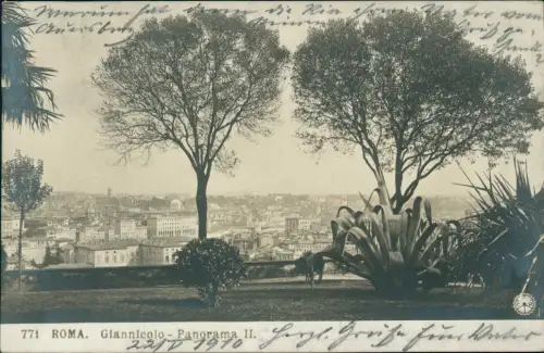 Cartolina Rom Roma Giannicolo-Panorama II 1909