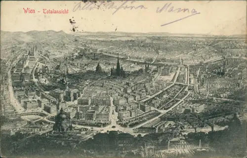 Ansichtskarte Wien Totalansicht 1900
