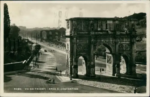 Cartolina Rom Roma Via dei Trionfi - Arco di Costantino 1931