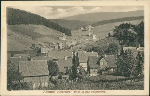 Ansichtskarte Altenau-Clausthal-Zellerfeld Villenviertel 1924