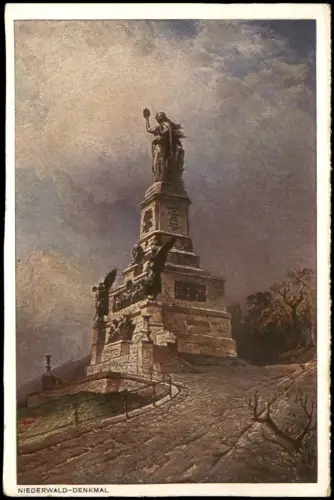 Ansichtskarte Rüdesheim (Rhein) National-Denkmal / Niederwalddenkmal 1925