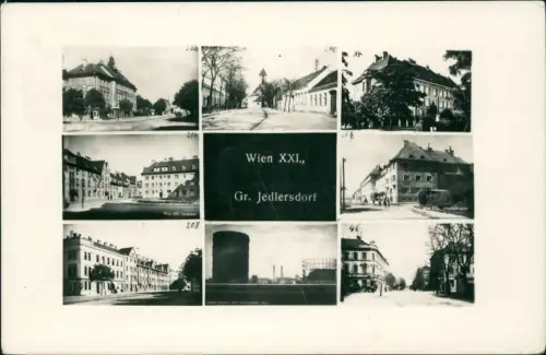 Großjedlersdorf Wien Stadtteilansichten 1950  gel DDR Alliierter Zensurstempel