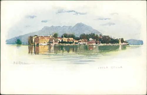 Cartolina Stresa Stresa Isola Bella Lago Maggiore Künstlerkarte 1909