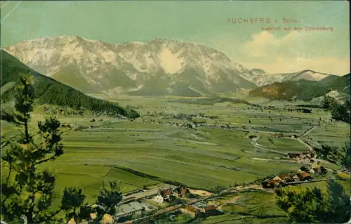 Ansichtskarte Puchberg am Schneeberg Ausblick auf den Schneeberg 1909