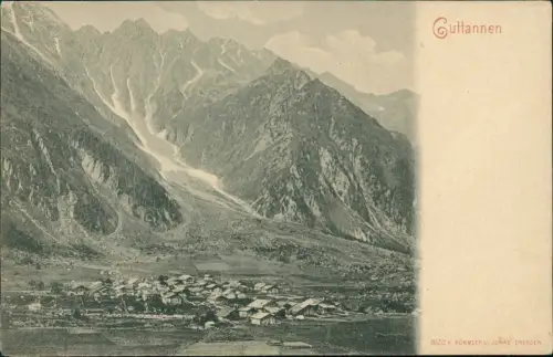 Ansichtskarte Guttannen Blick auf die Stadt 1907