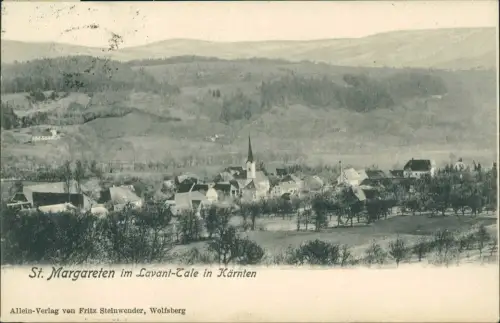 Ansichtskarte St. Margareten Kärnten im Lavant-Tale in Kärnten 1911