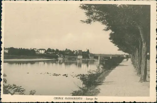 Cartolina Casale Monferrato Straßenszene Lungo Pa 1914