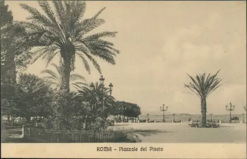 Cartolina Rom Roma Piazzale del Pincio 1918