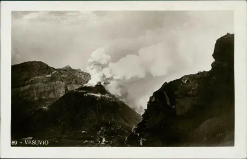 Cartolina Neapel Napoli Vesuv Vesuvio Vesuvius Spitze 1933