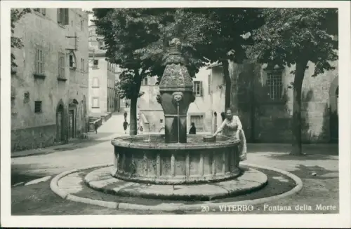 Cartolina Viterbo Fontana della Morte 1924