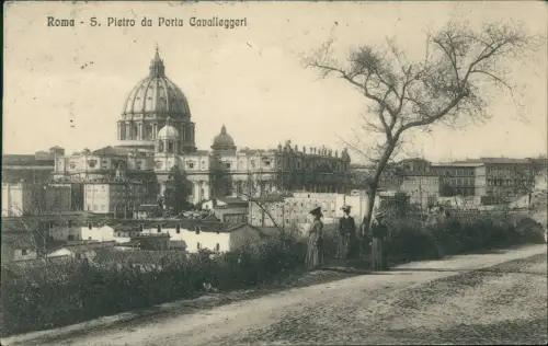Postcard Vatikanstadt Rom Roma S. Pietro da Porta Cavalleggeri 1924