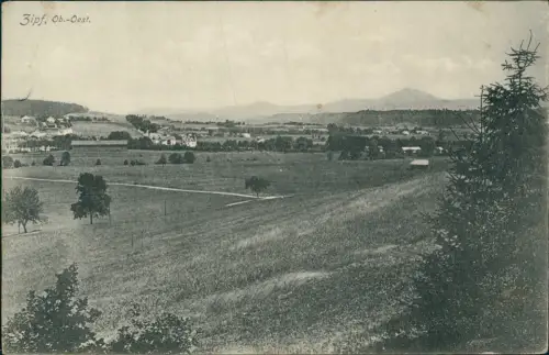 Ansichtskarte Zipf-Neukirchen an der Vöckla Fernblick auf die Stadt 1919