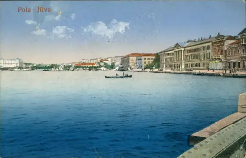 Postcard Pula Pola Stadt Riva 1913
