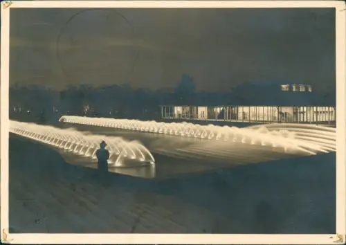 Stuttgart Reichsgartenschau Nachtstimmung bei den Wasserspielen 1939