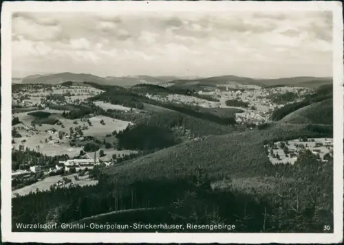 Polaun-Bad Wurzelsdorf Polubný Kořenov Stadt 1939  Sonderstempel Isergebirge