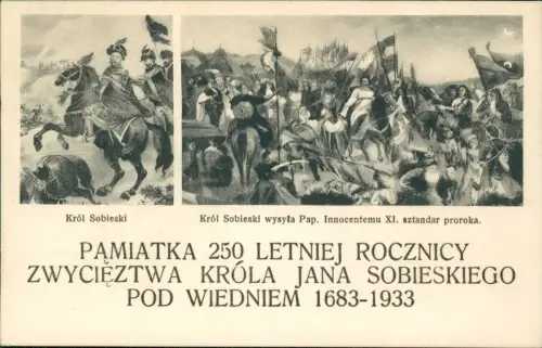 Döbling Wien 2 Bild 250 Jahre Polen  1933  Sonderstempel Türkenbesiegungsfeier