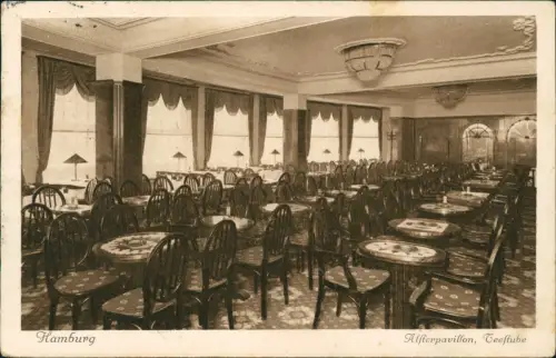 Ansichtskarte Hamburg Alsterpavillon - Teestube 1926