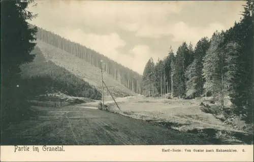 Goslar Harz Straße von Goslar nach Hahnenklee. Partie im Granetal. 1912