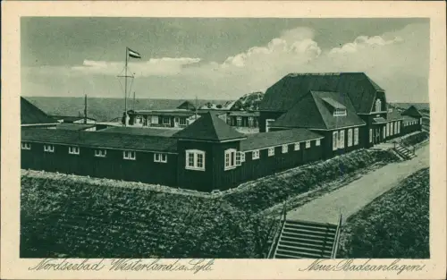Ansichtskarte Westerland-Sylt Neue Badeanlagen Sylt 1928