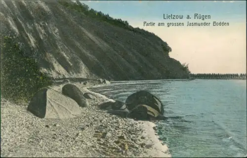 Ansichtskarte Lietzow (Rügen) RügenPartie am grossen Jasmunder Bodden 1909
