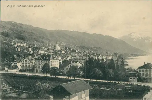 Ansichtskarte Zug Zoug | Zugo vom Bahnhof aus gesehen. 1919