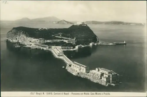 Neapel Napoli Contorni Panorama con Nisida, Capo Miseno e Procida. 1912