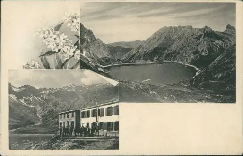 Ansichtskarte Vandans 2 Bild Lünersee u. Douglashütte 1910