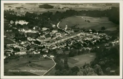 Ansichtskarte Tittmoning Luftaufnahme Luftbild 1930