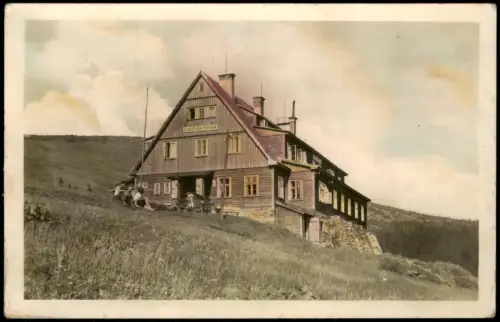 Rochlitz an der Iser Rokytnice nad Jizerou Dvoračky Baude im Riesengebirge 1960