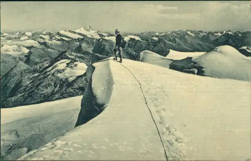 Prägraten am Großvenediger gegen Großglockner Bergsteiger 1912