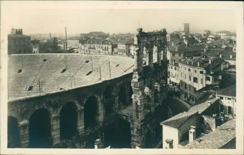 Cartolina Verona Verona Dettaglio dell'Arena. 1938