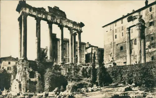 Cartolina Rom Roma Stadtpartie mit hist. Fragmenten - Fotokarte 1928